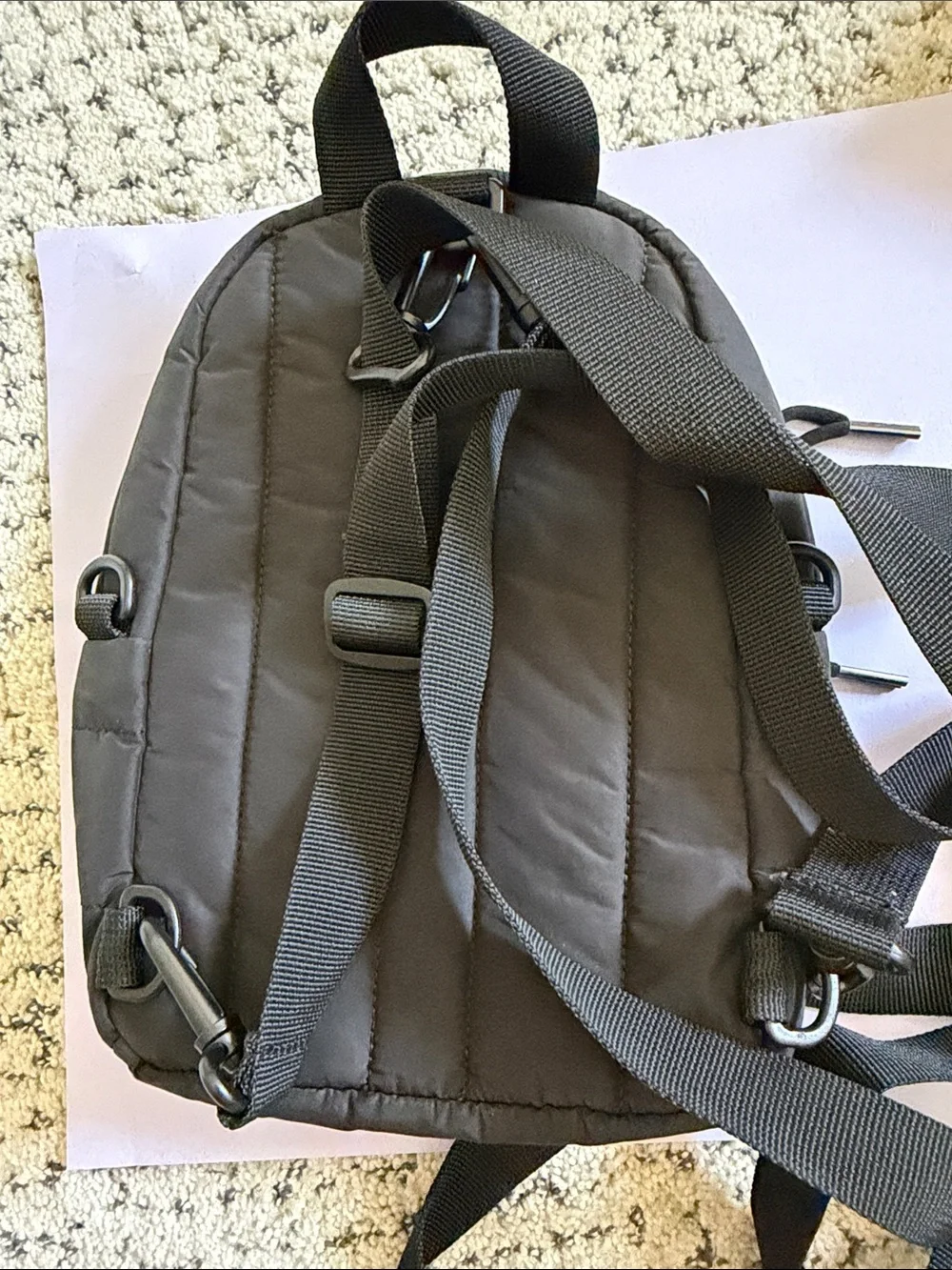 FILA Black Padded Crossbody Sling Bag with Logo